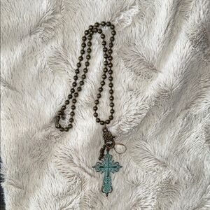 Turquoise Cross Pendant Necklace